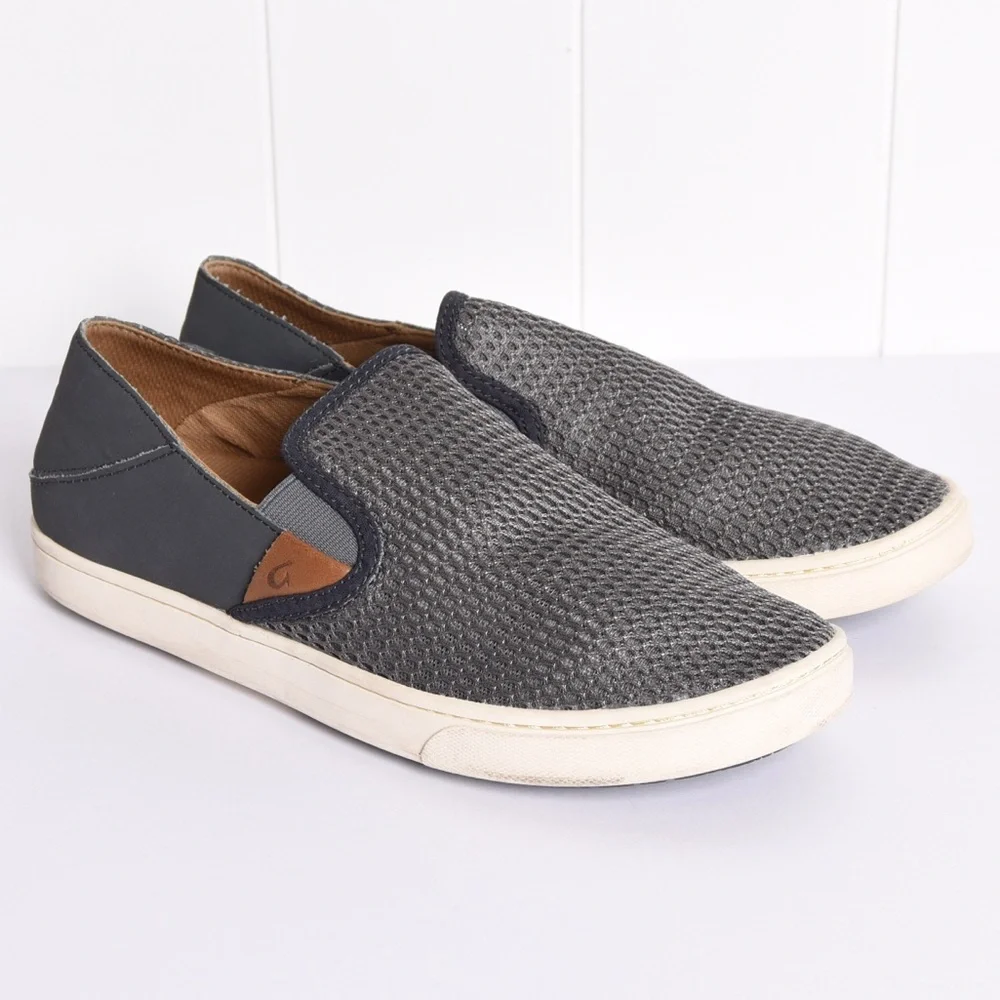 OluKai Women's Pehea‎ slip on shoes gray size 8.5